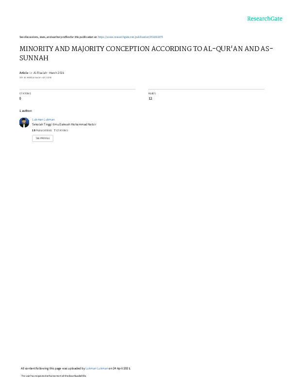 MINORITY-AND-MAJORITY-CONCEPTION-ACCORDING-TO-AL-QURAN-AND-AS-SUNNAH.pdf MINORITY-AND-MAJORITY-CONCEPTION-ACCORDING-TO-AL-QURAN-AND-AS-SUNNAH.pdf