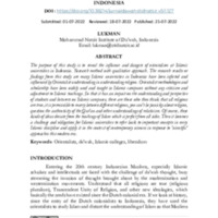 The Effect of Orientalism: The Challenge of Da'wah for Islamic University in Indonesia